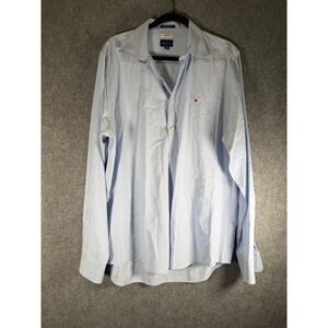 GANT The Boradcloth Slim Fit Button Down Shirt Men XL Blue Long Sleeve Career‎